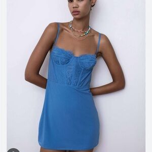 Urban Outfitters BLUE Corset Dress